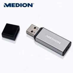 Medion 8GB flash drive with microSD reader