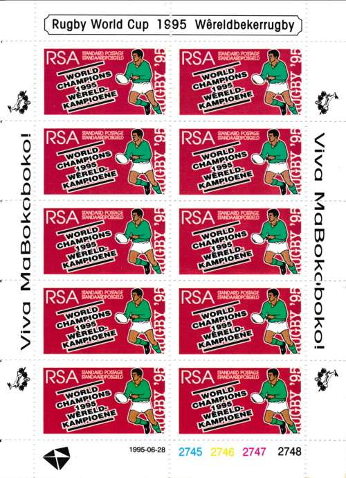 Rugby World Cup 1995 Sheet of 10