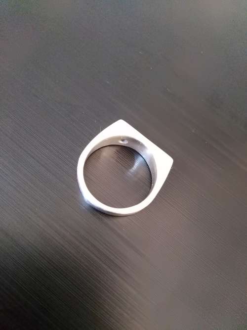 Genuine Solitaire 0,30ct Diamond 925 Sterling Silver Signet Ring. New. *EXCEPTIONAL VALUE FOR MONEY*