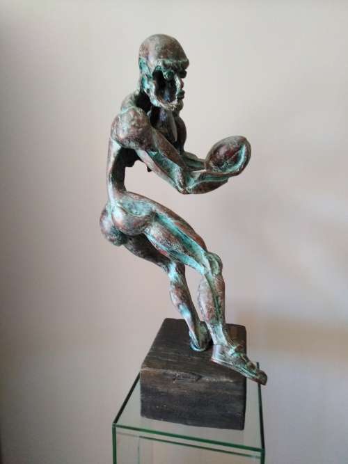 "RUGBY PLAYER" Limited Edition Sculpture 88/100 - Maker of Nelson Mandela Sculpture  FINAL CLEARANCE