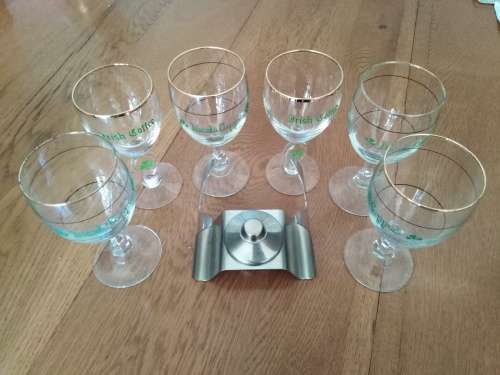 6 Irish Coffee Glasses with Warmer