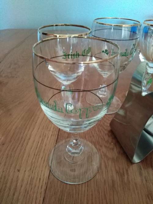 6 Irish Coffee Glasses with Warmer