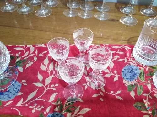 A Selection of Lead Crystal Glasses for Wine, Champaigne, Brandy, Whiskey and Liqueur