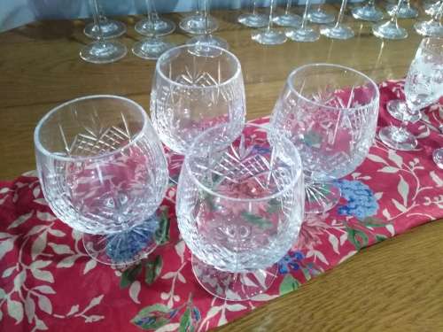 A Selection of Lead Crystal Glasses for Wine, Champaigne, Brandy, Whiskey and Liqueur