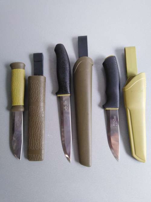 Set of 3 Brand New Mora Knives - Morakniv 748MG, Morakniv Bushvraft, Morakniv Mora 2000
