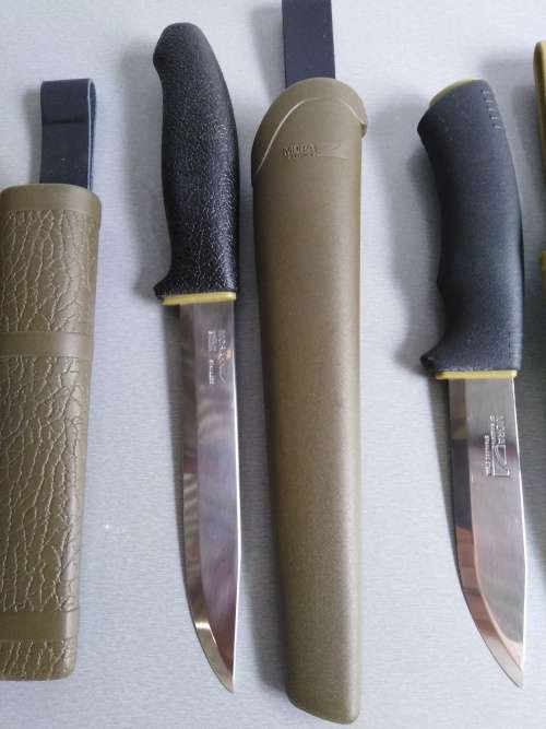 Set of 3 Brand New Mora Knives - Morakniv 748MG, Morakniv Bushvraft, Morakniv Mora 2000