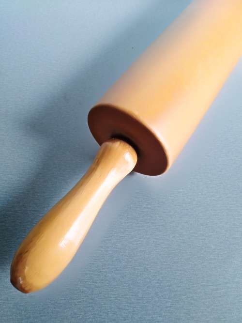 German Vintage Wooden Dr. Oetker Dough Roller 42 cm