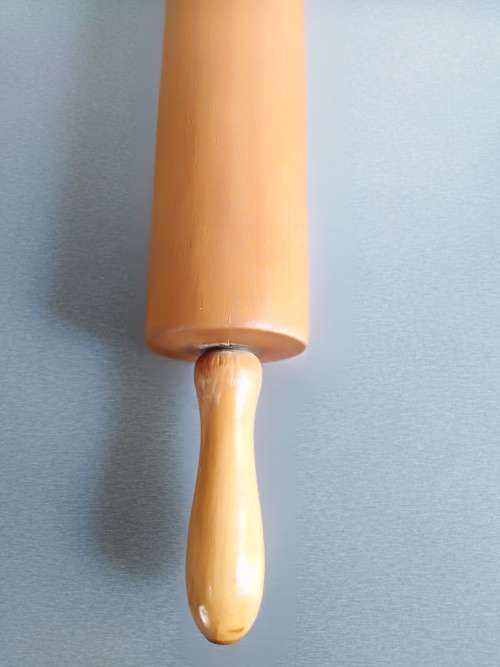 German Vintage Wooden Dr. Oetker Dough Roller 42 cm