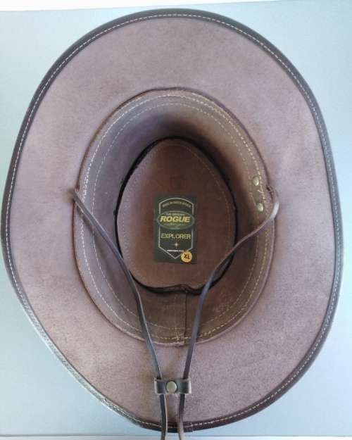 ROGUE EXPLORER Full Grain Leather Hat - As New! Size XL (60-61cm)