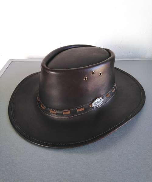 ROGUE EXPLORER Full Grain Leather Hat - As New! Size XL (60-61cm)