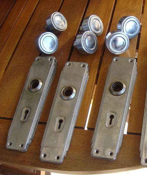 Art Deco Round Door Handles Sets