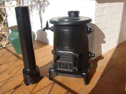 Vintage Cast Iron Stove with Chimney