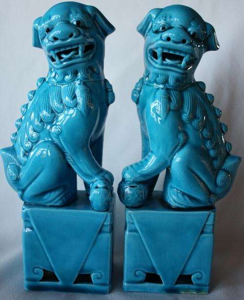 Turquoise Foo Dogs