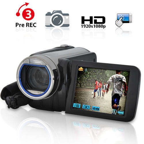 1080P HD Camcorder (10x Optical Zoom, Pre-Record, Motion Detect)
