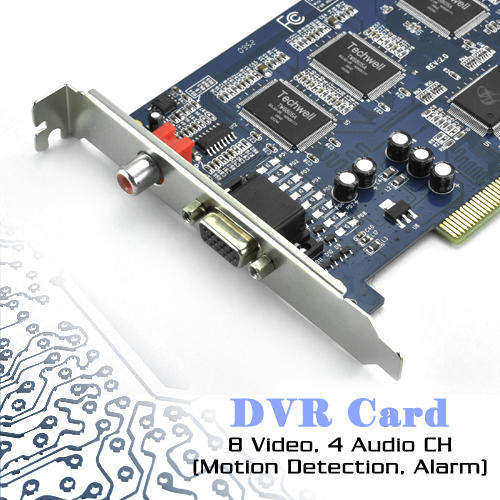 DVR Card - 8 Video and 4 Audio CH (Motion Detection, Alarm, TV)