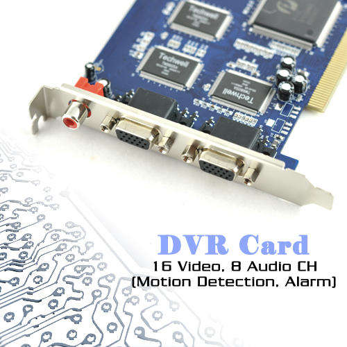 DVR Card - 16 Video and 8 Audio CH (Motion Detection, Alarm, TV)