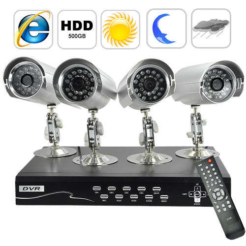 Security Camera + DVR Kit - 4 Cameras and Surveillance Recorder (Free DHL Shipping)