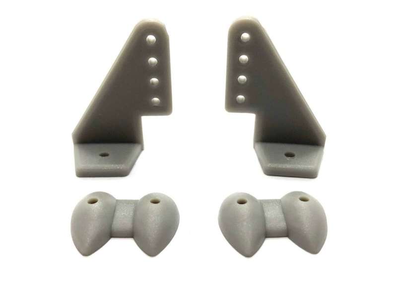 control horns x 2 Grey per set