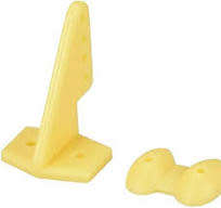 control horns x 2 Yellow per set