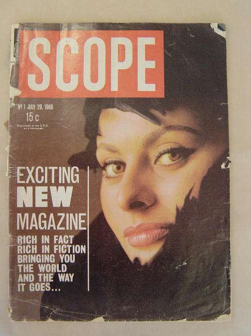 Scope Magazine .VOLUME 1. Printed on July 29 1966 in South Africa.