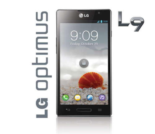 Black LG Optimus L9 P768 4.7 inch 8 mega pixel smart phone