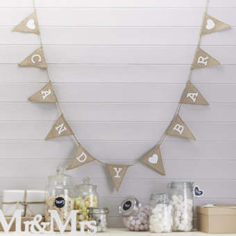 hessian bunting - candy bar
