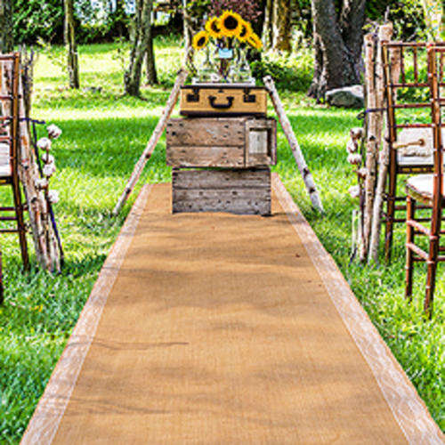 hessian 10m wedding aisle runner