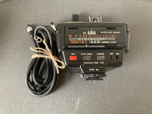 Olympus OM T32 flash system + hotshoes
