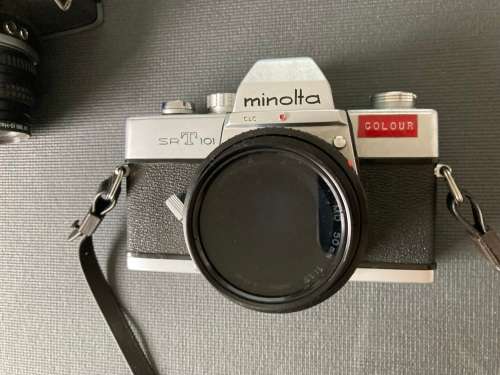 Minolta SRT101 35mm film camera lot