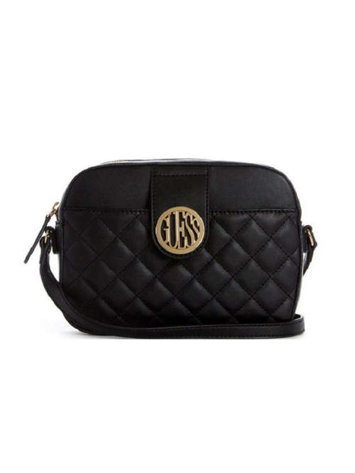 Guess Plush Quilted Crossbody Bag Black