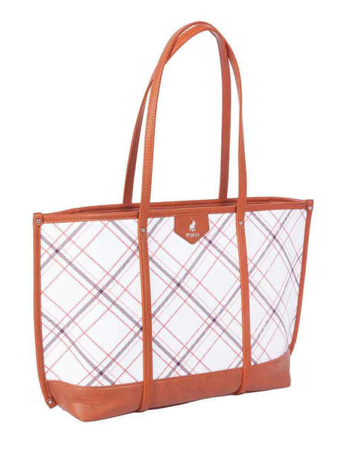Polo Tartan Tote White