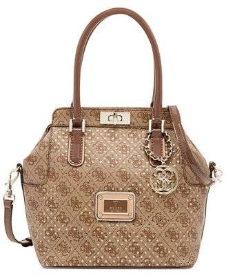 Guess Logo Remix Turnlock Satchel
