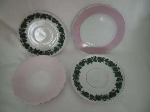 FOUR VINTAGE GOLD RIMMED SAUCERS, PRINCESS REGD., DELPHINE, 2 x SCHOENWALD, REDUCED BY R20.00