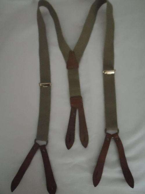 Trouser Braces, Kruisbande, Elastic with Leather