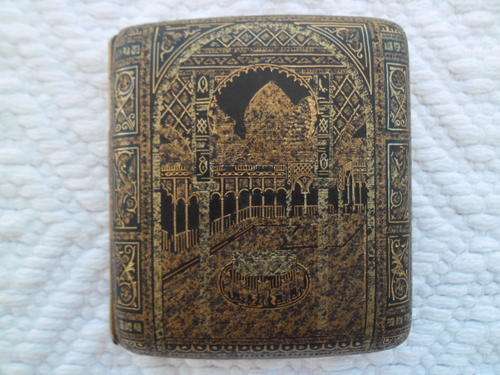 Antique golden "TOLEDO" Cigarette case, AUTHENTIC GUARANTEE!!!