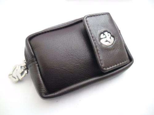 BRAND NEW!!! "CARROL BOYES" GENUINE BROWN LEATHER BAG KEYRING HOLDER WITH WALLET FUNCTION!!!