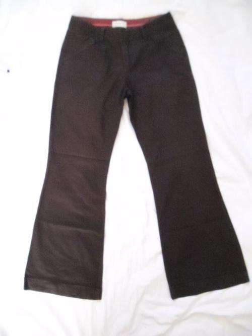 BROWN WOOLWORTH BOOT LEG TROUSERS, SIZE 10
