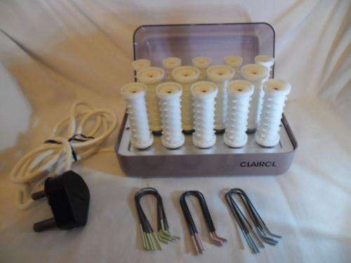 CLAIROL 14 ELECTRIC HEATED HOT CURLERS ROLLERS WITH PINS, 100 % HYGIENICALLY CLEAN & LIKE NEW!