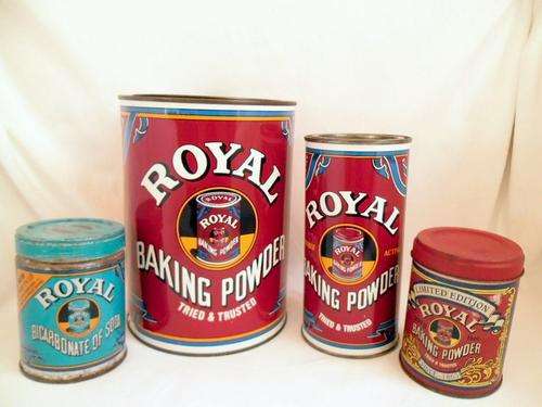 FOUR ROYAL BAKING POWDER TINS