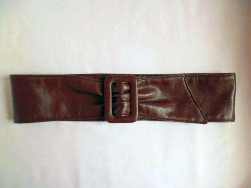 VINTAGE MARGARET ASTOR W. GERMANY DESIGNER BROWN SOFT SLOUCH LEATHER BELT