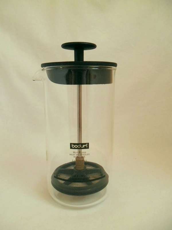 *BODUM* GLASS CAPPUCCINO LATTE MILK FROTHER, ALMOST NEW!
