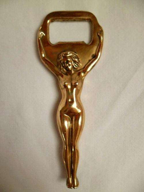 *EROTIC NUDE* SOLID BRASS BOTTLE OPENER, MADE IN ENGLAND, CLEANED!!! REDUCED BY R15.00