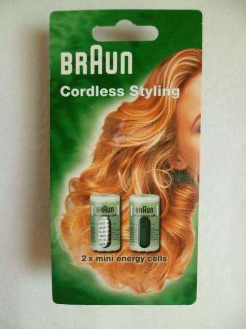 BRAUN CORDLESS STYLING 2 x CTS MINI ENERGY CELLS/GAS CARTRIDGES, EACH CELL LAST FOR APPROX. 10 WEEKS