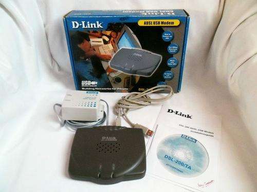 NOW REDUCED BY 50 %! D-LINK DSL-200 EXTERNAL ADSL USB WIRED MODEM FOR SINGLE PC BROADBAND 8Mbps