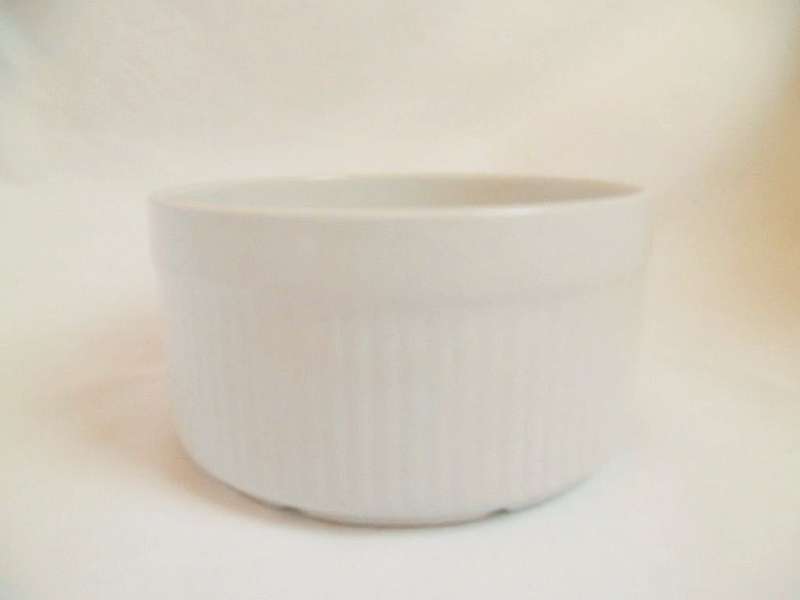 REDUCED FOR LEONORA5!VINTAGE 1960'S LARGE 600 ML ALFRED MEAKIN SOUFFLE DISH BOWL GLO-WHITE IRONSTONE