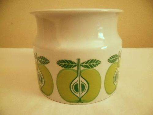 ARABIA FINLAND MID CENTURY KAJ FRANK APPLE CERAMIC JAM JELLY JAR, NO LID