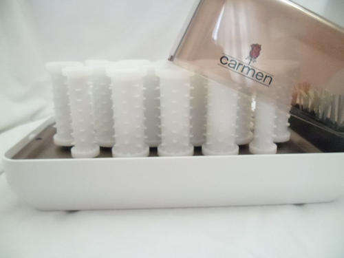CARMEN 16 ELECTRIC HEATED HOT CURLERS ROLLERS WITH PINS, 100 % HYGIENICALLY CLEAN & LIKE NEW!