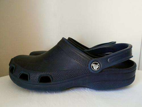 SALE!!! DARK BLUE *CROCS* SANDALS, SIZE 8