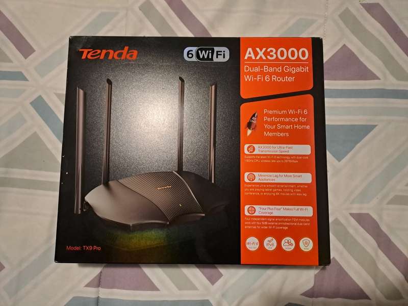 *Excellent Condition* Tenda TX9 Pro AX3000 Dual-band Gigabit Wi-Fi 6 Router