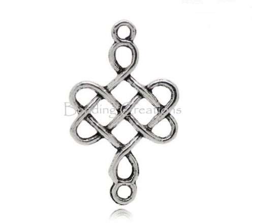 CONNECTORS - ANTIQUE SILVER - CELTIC - CHINESE KNOT - 37x30cm